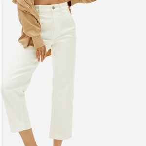 NWOT Everlane Straight Leg Crop in Bone